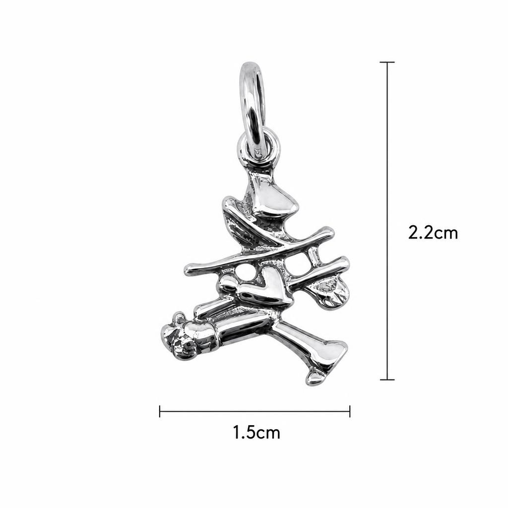 Pandantiv din Argint 925, Model Cosar Mic, Bijuterie Decorativa cu Detalii Reliefate, Greutate 1.17 g, Argintiu - Image 6