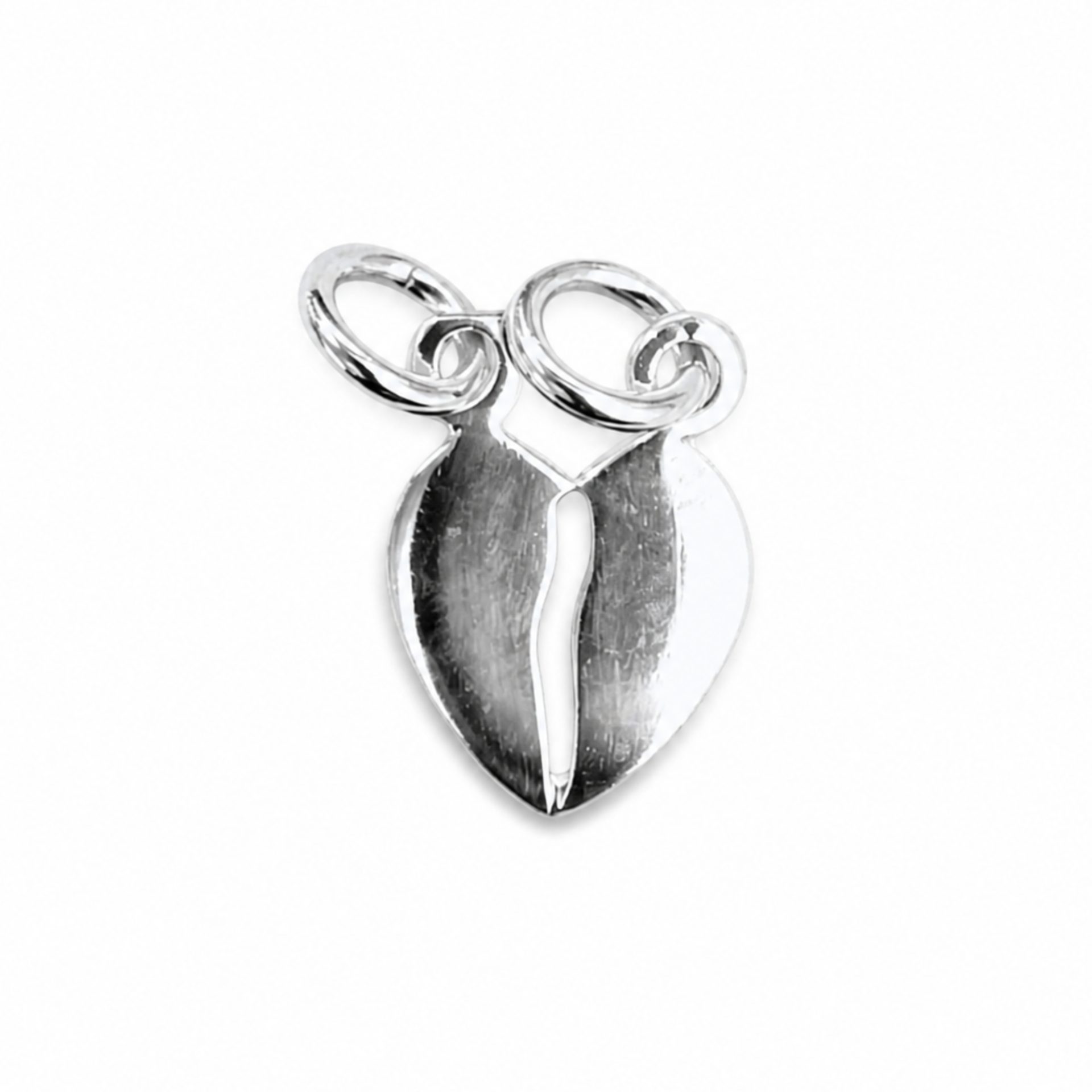 Pandantiv din Argint 925 Inima Doua Jumatati, Jolie Silver, 1.1g, 1 cm x 1 cm