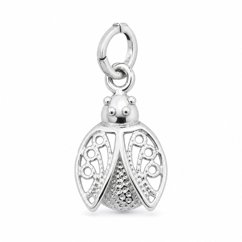 Pandantiv din Argint 925 Jolie Silver, Model Buburuza Filigran, 17 x 10 mm, 0.6 g