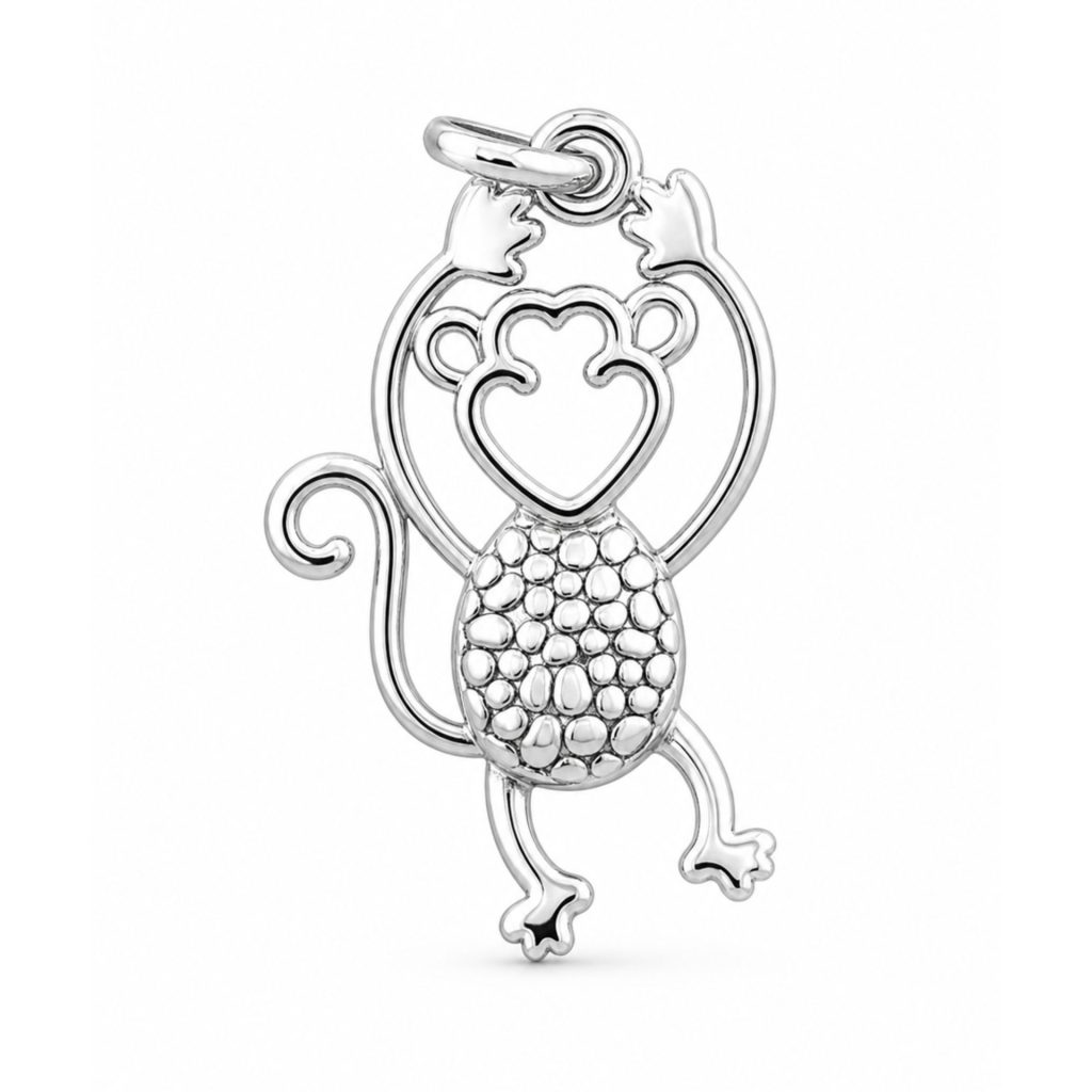 Pandantiv din Argint 925 Jolie Silver, Model Maimuta, 25 x 14 mm, 1.2 g