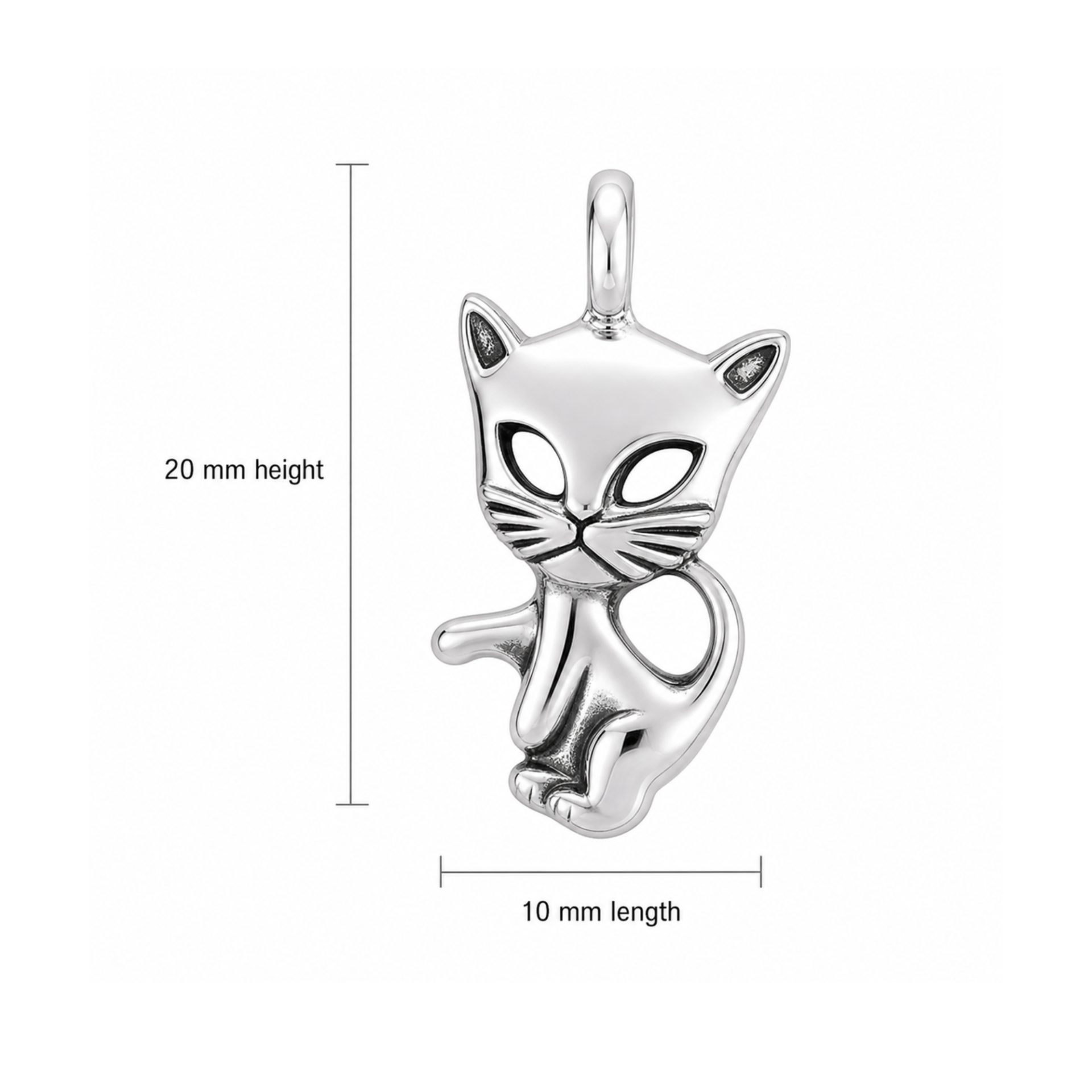 Pandantiv din Argint 925 Jolie Silver, Model Pisica, 20 x 10 mm, 1.1 g - Image 5