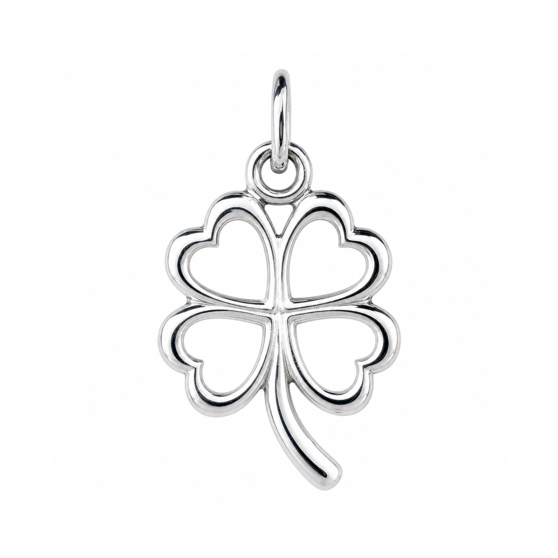 Pandantiv din Argint 925, Jolie Silver, Model Trifoi Conturat, Design Simbolic, 20x12 mm, Greutate 0.6 g, Argintiu