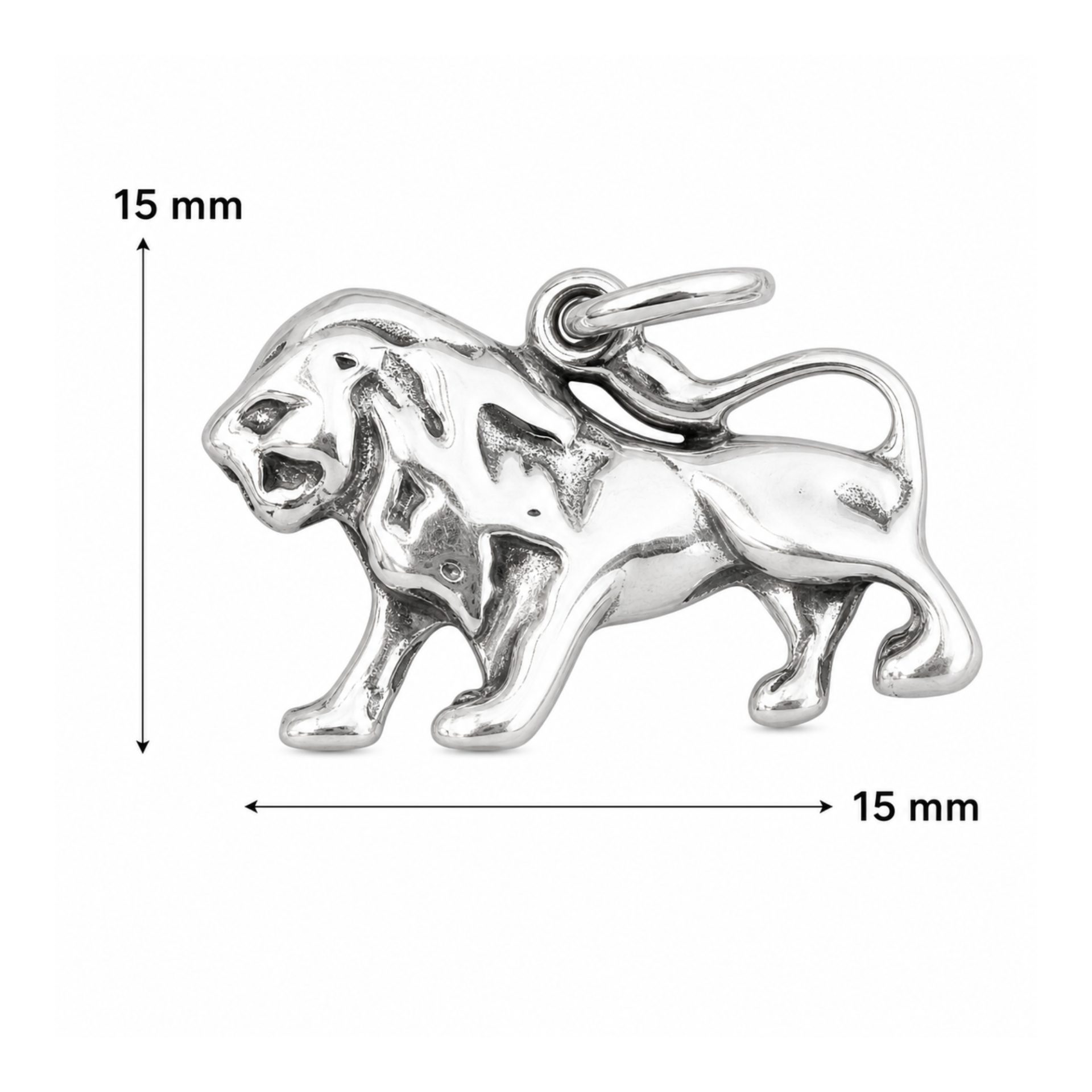 Pandantiv din Argint 925, Jolie Silver, Model Zodia Leu, Design Astrologic, 15x15 mm, Greutate 1 g, Argintiu - Image 5