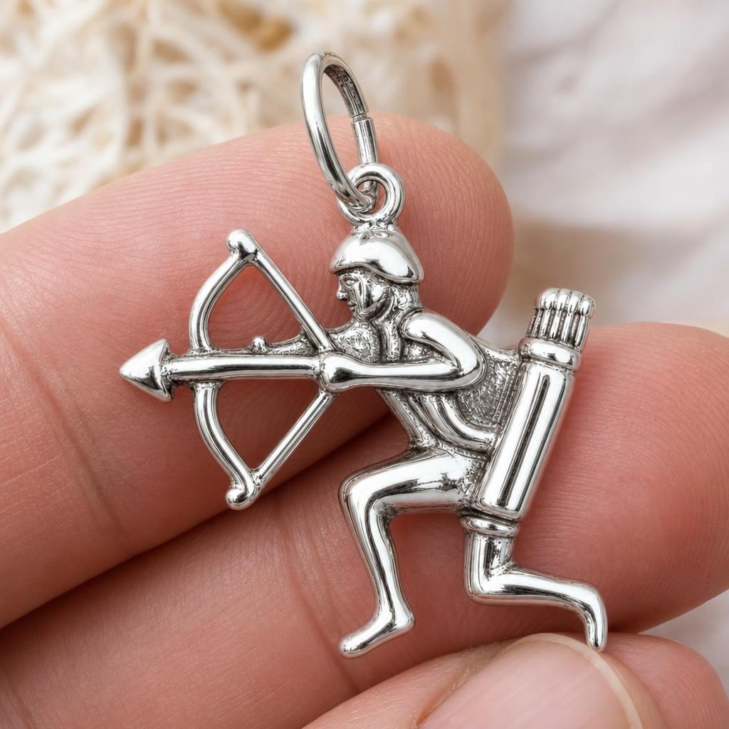 Pandantiv din Argint 925, Jolie Silver, Model Zodia Sagetator, Design Astrologic, 23x16 mm, Greutate 1 g, Argintiu - Image 3
