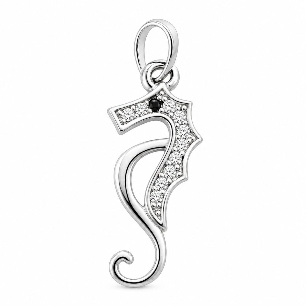 Pandantiv din Argint 925, Model Calut de Mare, Jolie Silver, 0.8 g, 20x9 mm