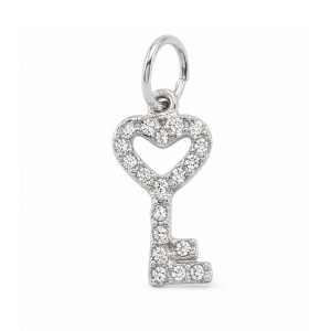 Pandantiv din Argint 925, model Cheie cu pietre, 0.8 g