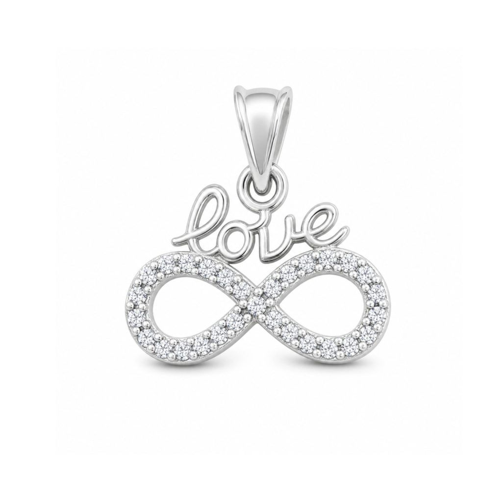 Pandantiv Infinit Love, Argint 925, 1.5 x 1.5 cm, 1.1g