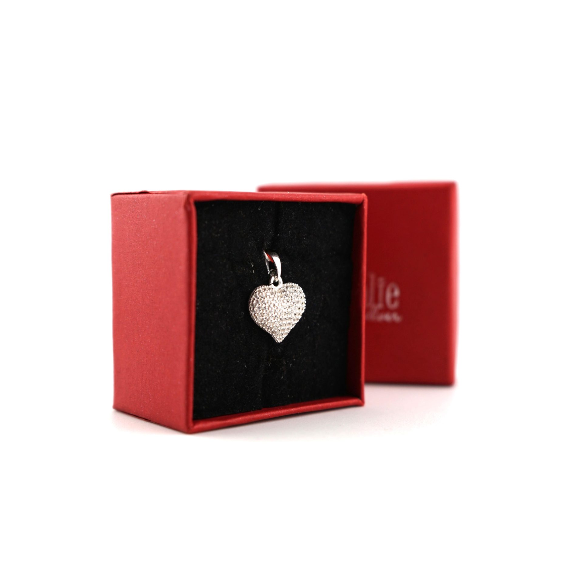 Pandantiv din Argint 925, Jolie Silver, Model Inimă cu Zirconii Albe, 1,6 g, Argintiu - Image 6