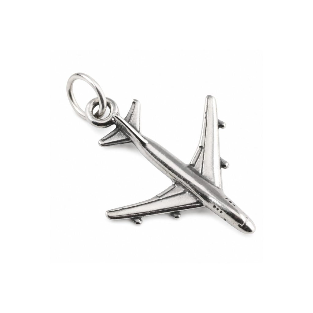 Pandantiv pentru Lanț din Argint 925, Jolie Silver, Model Avion, Design Detaliat, Finisaj Lucios și Oxidat, 09 g, 25x20 mm, Argintiu
