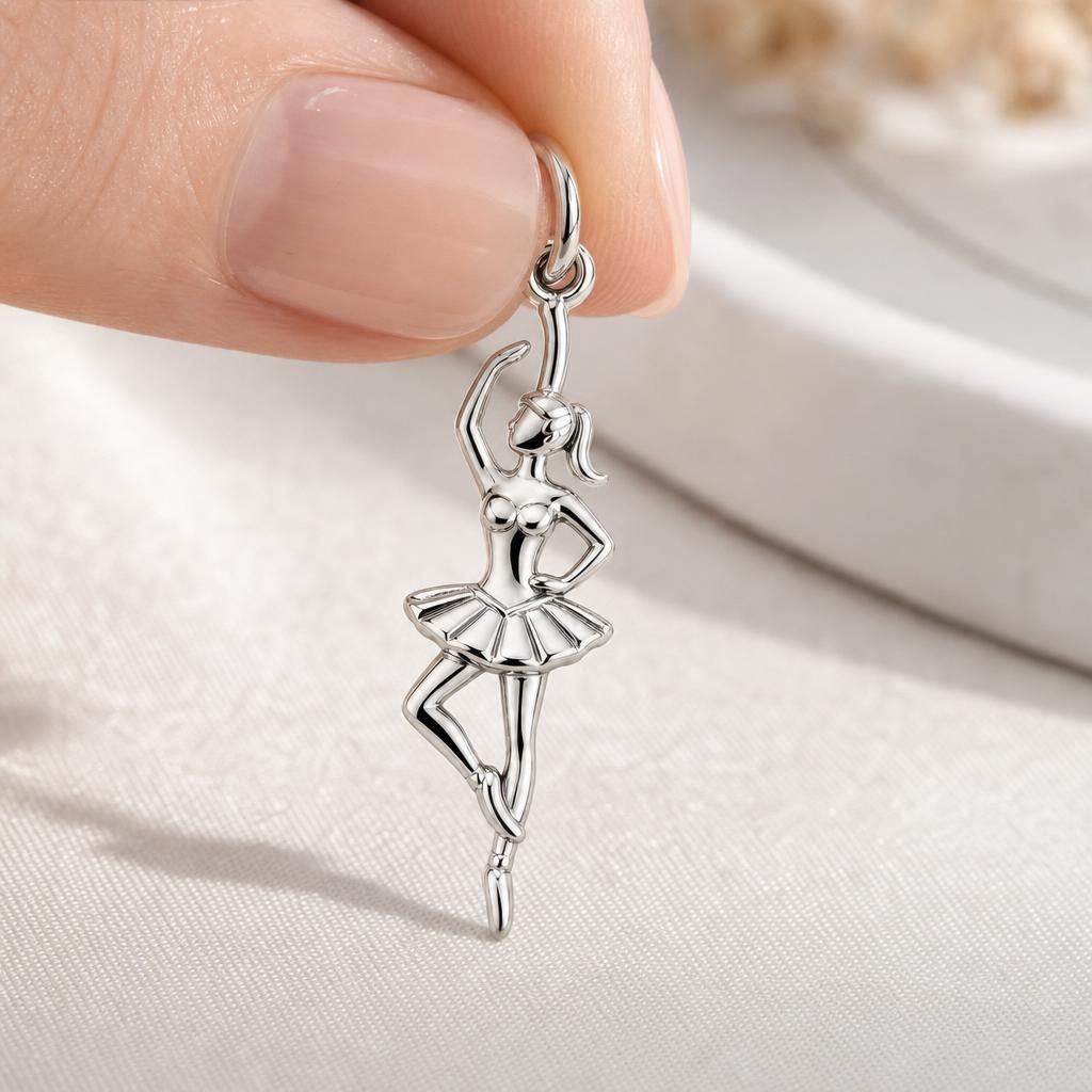 Pandantiv, Jolie Silver, Argint 925, Model Balerina, 27 x 10 mm, 0.9 g - Image 3