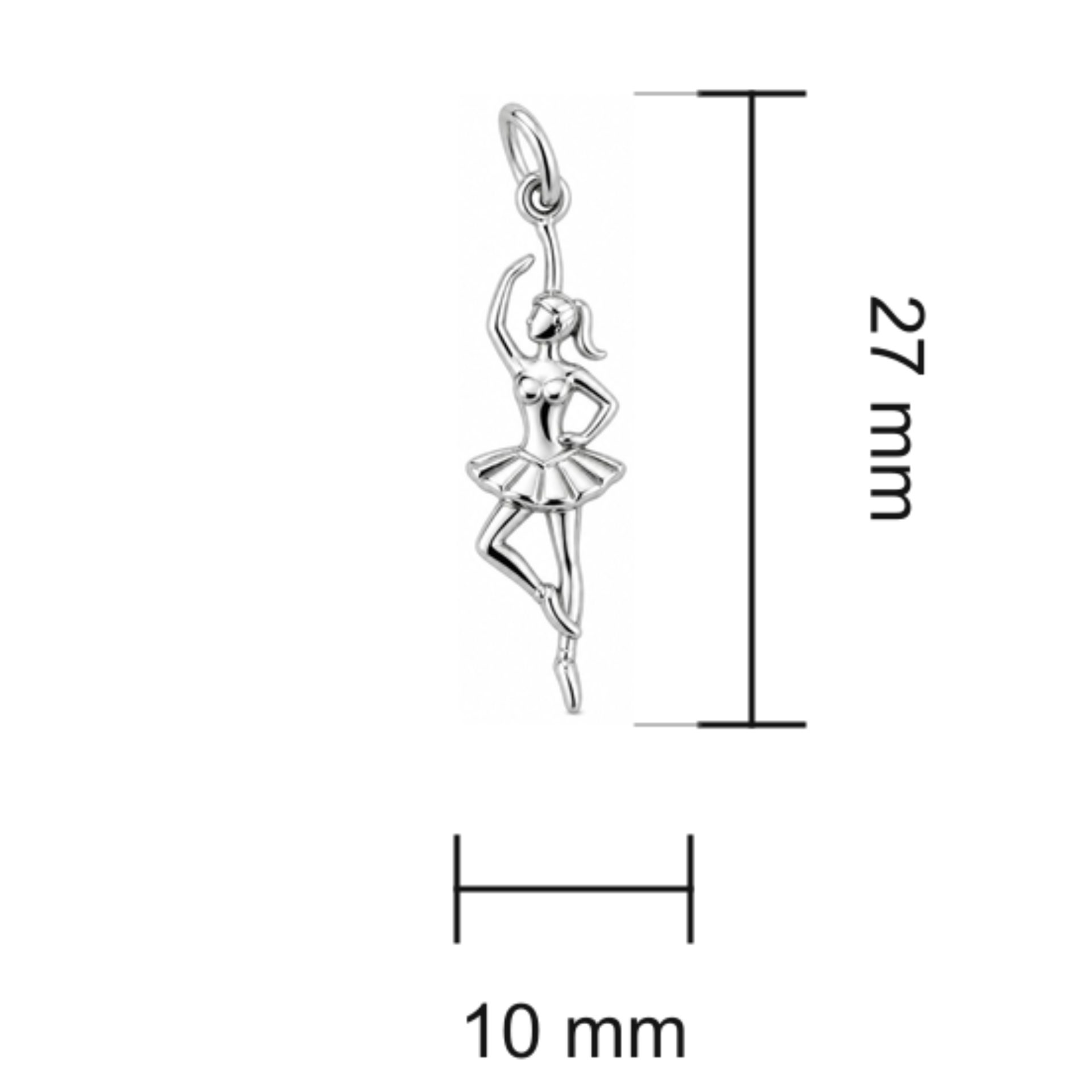 Pandantiv, Jolie Silver, Argint 925, Model Balerina, 27 x 10 mm, 0.9 g - Image 5