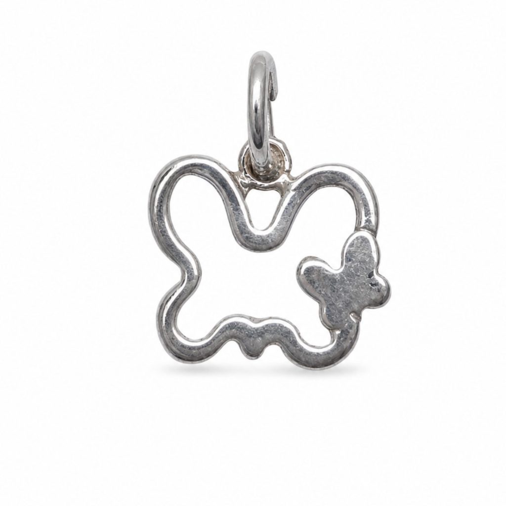 Pandantiv, Jolie Silver, Argint 925, Model Fluture Dublu, 0.5g, 1.2 cm x 1.2 cm