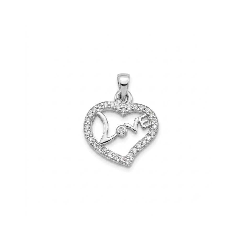 Pandantiv, Jolie Silver, Argint 925, Model Inima Love, 1.1 g, 1.5 x 1.5 cm