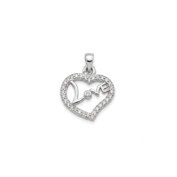 Pandantiv, Jolie Silver, Argint 925, Model Inima Love, 1.1 g, 1.5 x 1.5 cm