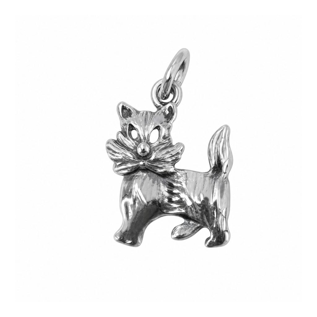Pandantiv, Jolie Silver, Argint 925, Model Pisica Cu Fundita, 1.4 g, 1 x 1.3 cm