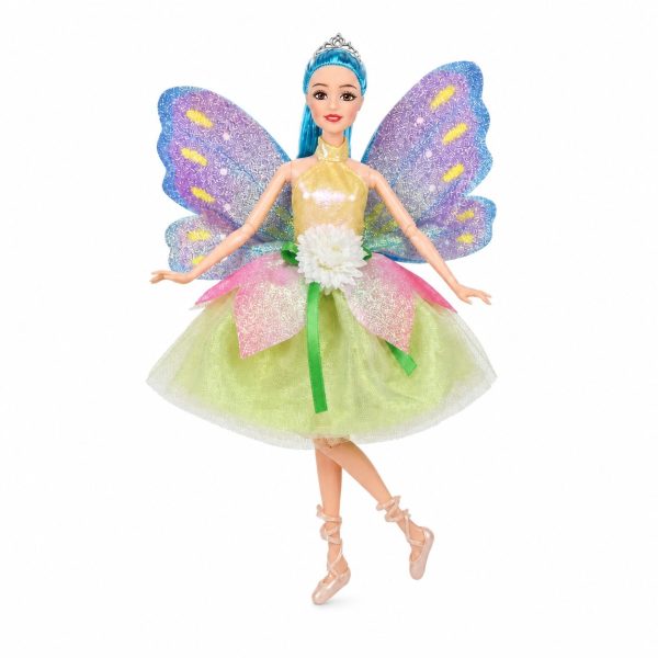 Papusa Emily Fairy Collection 32 cm pentru Copii, Papusa Zana Fashion cu Aripi si Rochie Eleganta, Jucarie pentru Fete cu Design Magic si Accesorii, Papusa de Poveste pentru Joaca si Cadou Copii 3+ Ani, Multicolor