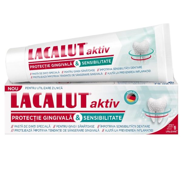 Pasta de Dinti, Lacalut, 75 ml Aktiv Protectie Gingivala Sensibilitate