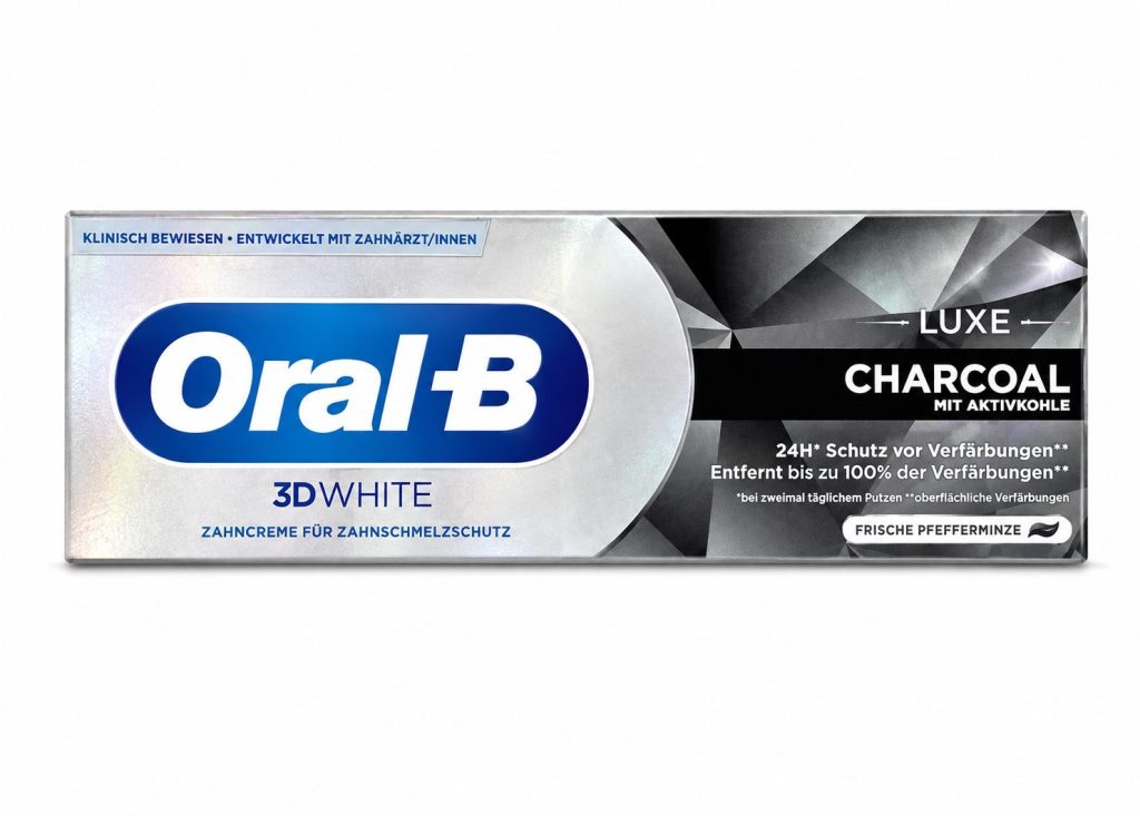Pasta de Dinti, Oral B, 3DWHITE 75 ml Charcoal