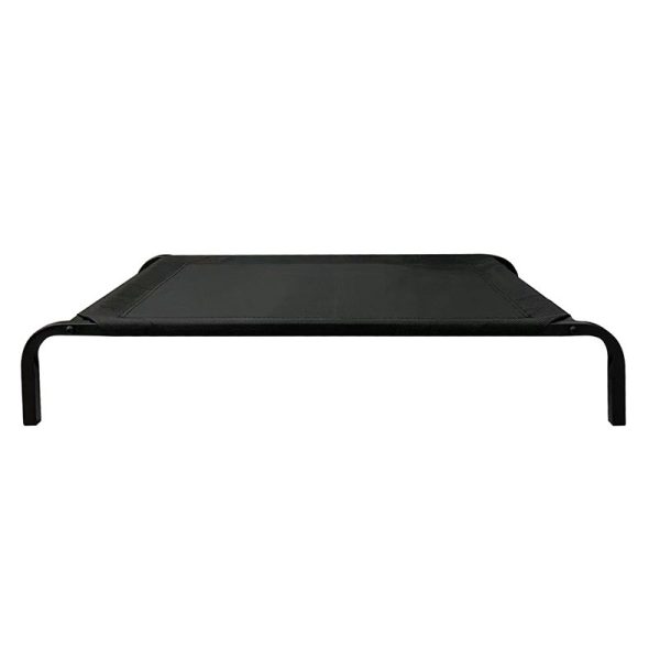 Pat pentru Animalele de Companie, Flippy, din Plasa este Rezistent la Umiditate, Picioare de Otel, Respirabil, Marimea M 90 x 60 x 16 cm, Negru