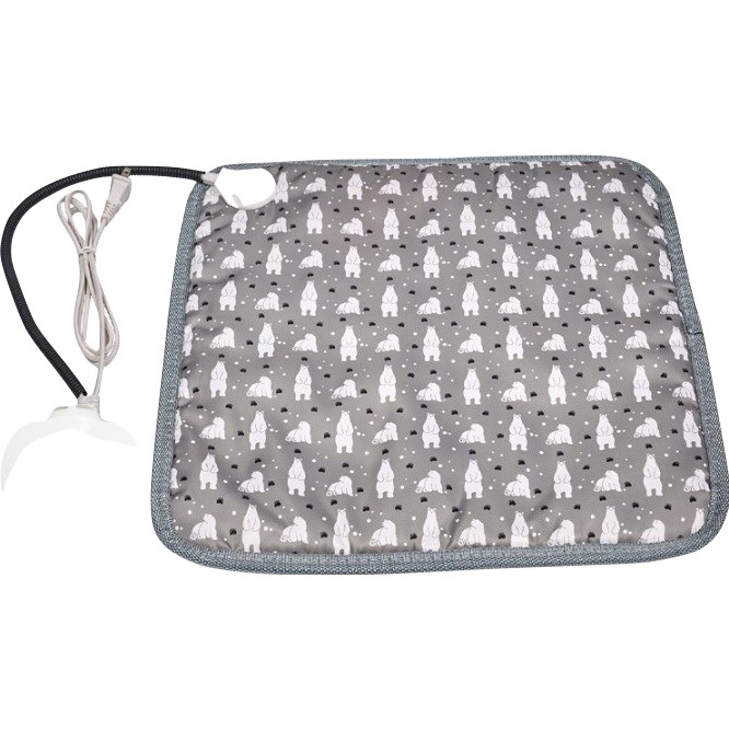 Patura electrica pentru animale de companie, Flippy, perna pentru caini, 45 x 45 cm, 28 W, 3 trepte de reglaj, perna pentru pisici, Anti-Alunecare, Gri