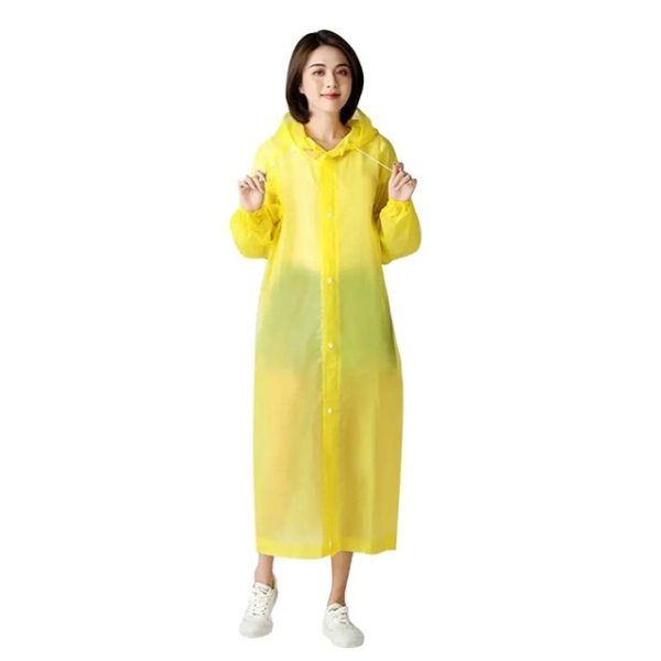 Pelerina de Ploaie, Flippy, pentru Adulti 150-180 cm, din EVA, Impermeabila, Rezistenta la Vant, Inchidere cu Capse, 140 g, Galben