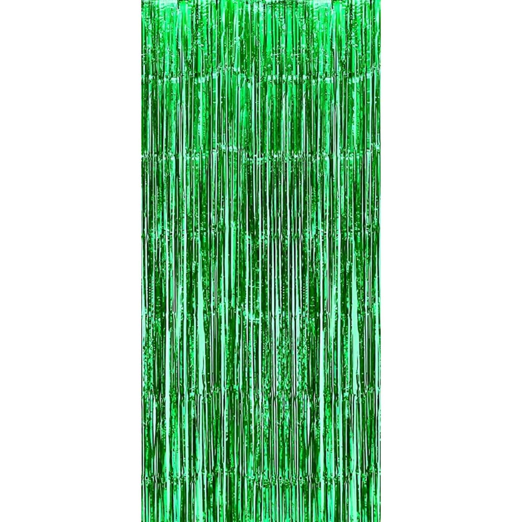 Perdea Franjurata, Flippy, Model Decor Petrecere, pentru Fundal de Poze, Amenajare Colorata a Petrecerii, Dimensiune 100x200 cm, Verde