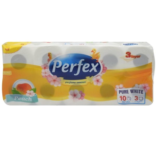 Perfex Hartie Igienica 3STR 10 buc Peach