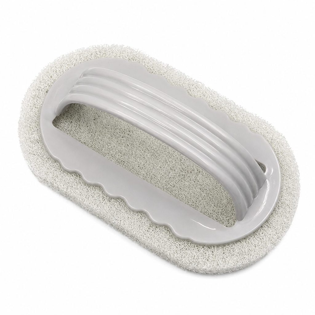 Perie Burete de curatat cu maner, Flippy, perie pentru gresie, baie, Bucatarie Gri