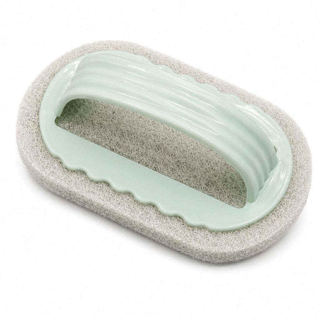 Perie Burete de curatat cu maner, Flippy, perie pentru gresie, baie, Bucatarie, Verde