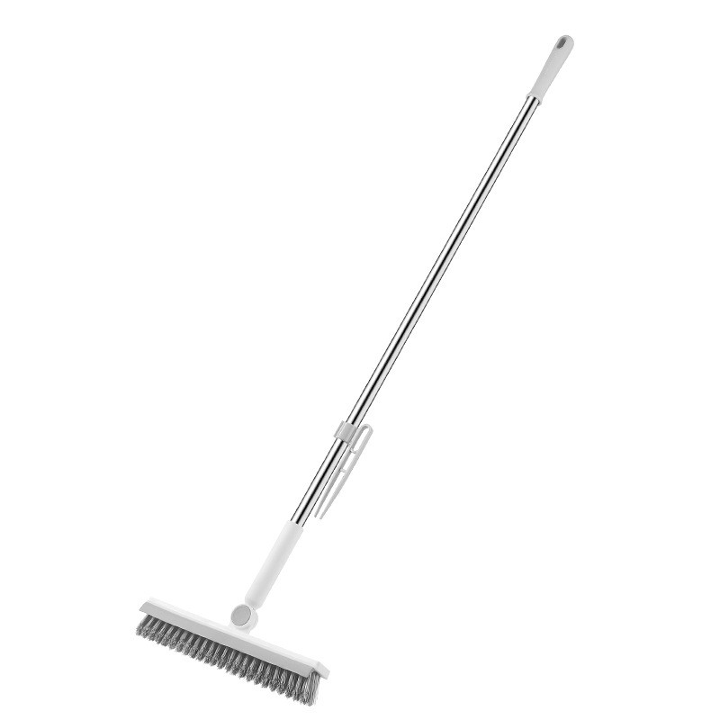 Perie de Curatare pentru Podele si Rosturi, Flippy, Lungime Maner 105 cm, Capat Pivotant 180 Grade, Peri din PP, Otel si Plastic, Cleste pentru Scame