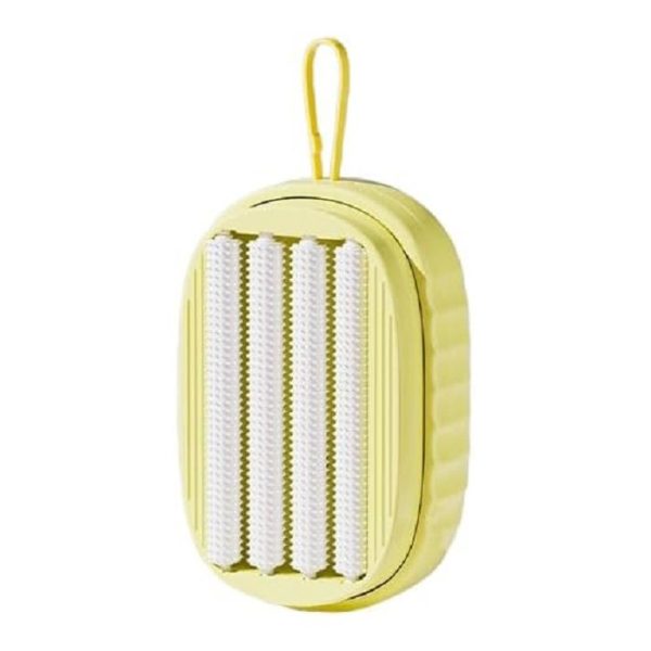 Perie de Spalat Haine, Flippy, cu Dispenser pentru Detergent, 4 Perii de Curatare, din ABS + PS, Galben
