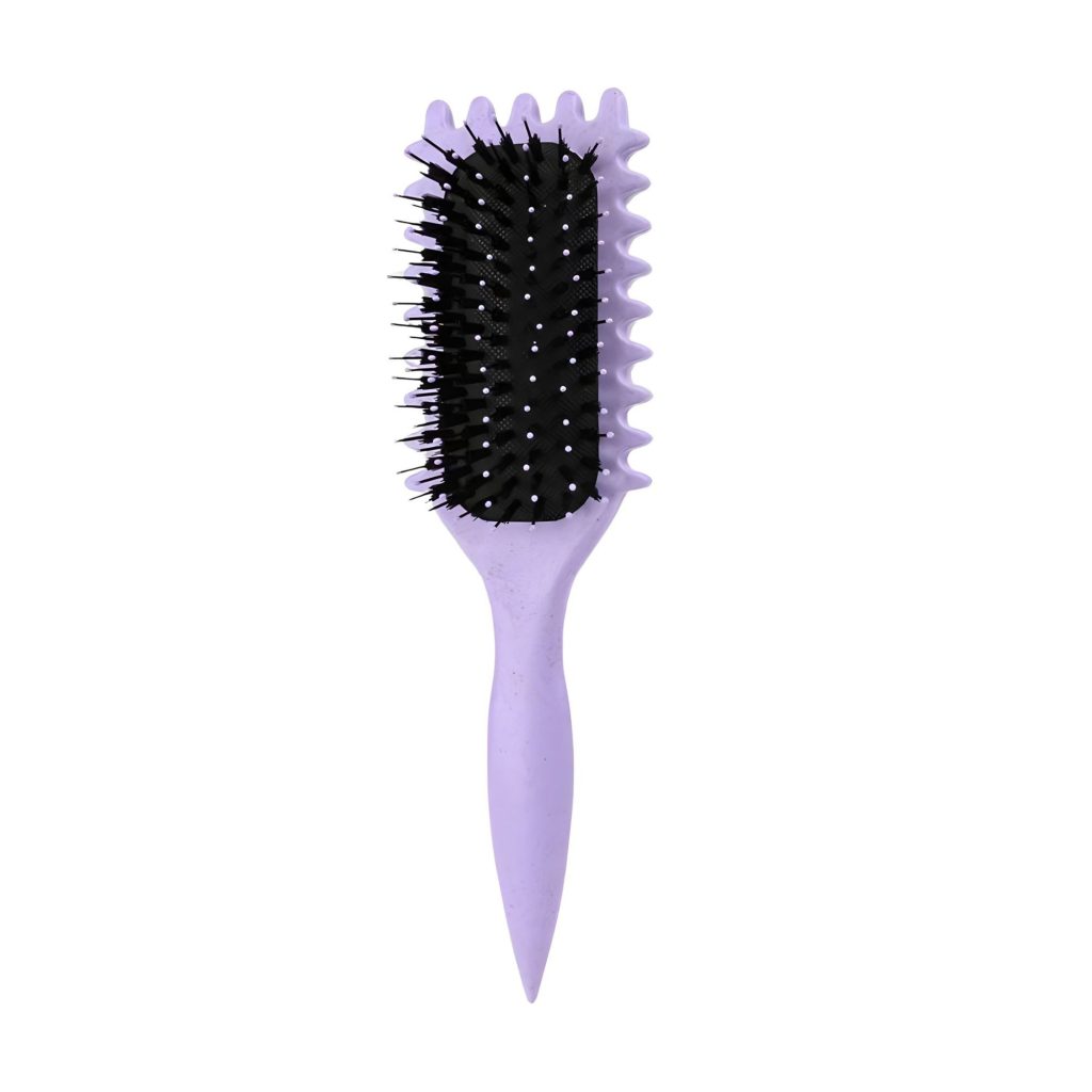 Perie Profesionala pentru Par, Flippy, Perie pentru Definirea Buclelor pentru Par Cret, Multifunctionala, 24.5 x 7 x 4.3 cm, Mov