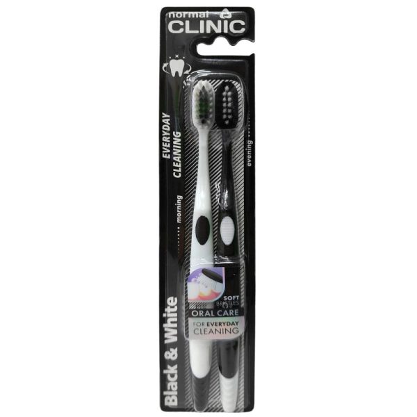 Periuta de Dinti, Clinic, Black White 2 buc Soft Szv031