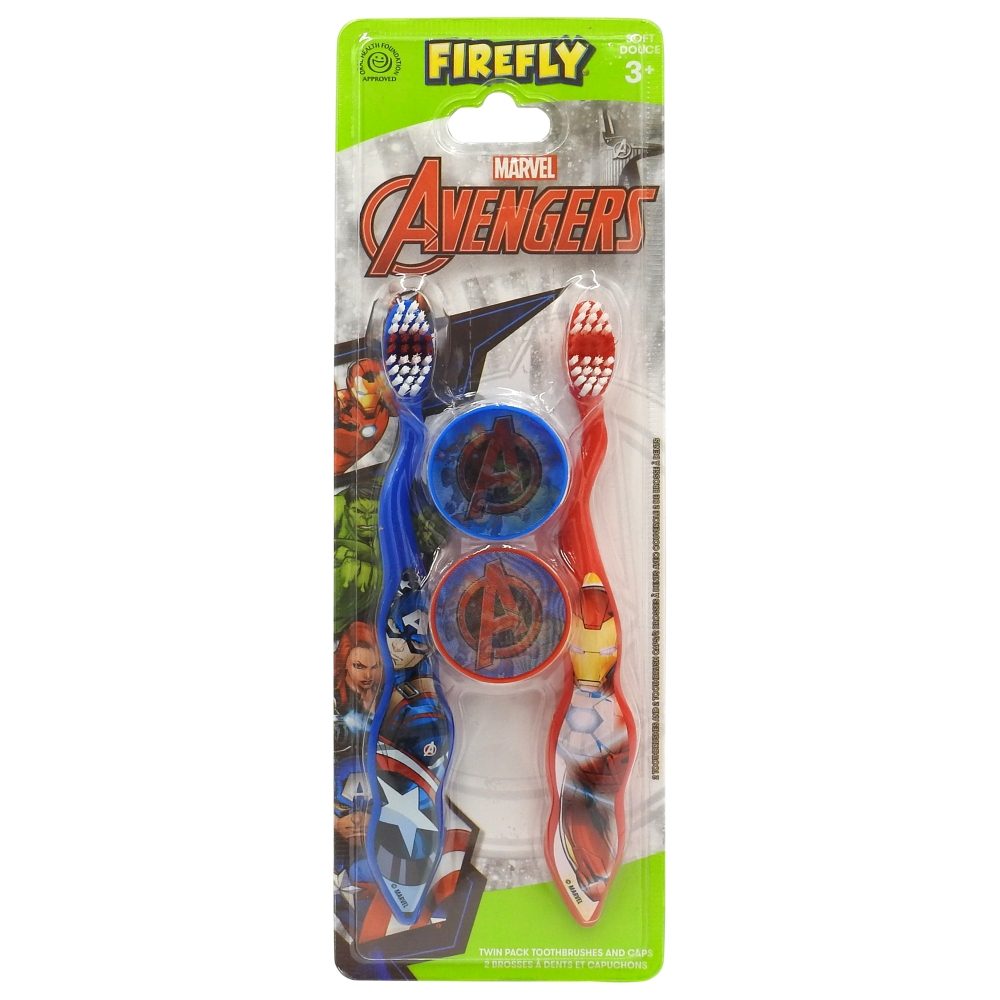 Periuta de Dinti, Firefly, Kids Avengers 2 piese, Capac