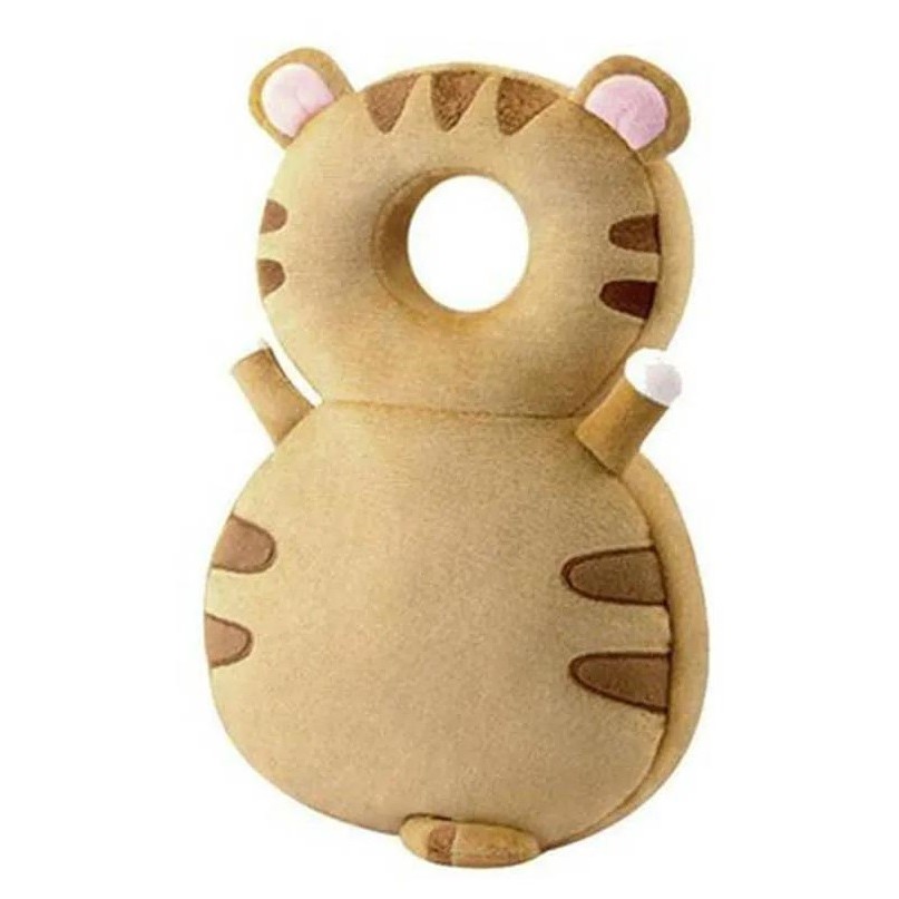Perna tip Rucsac pentru Protectia Capului, Flippy, Tetiera tip Tigru, pentru Bebelusi, 33x6x19 cm, 180 g, Maro