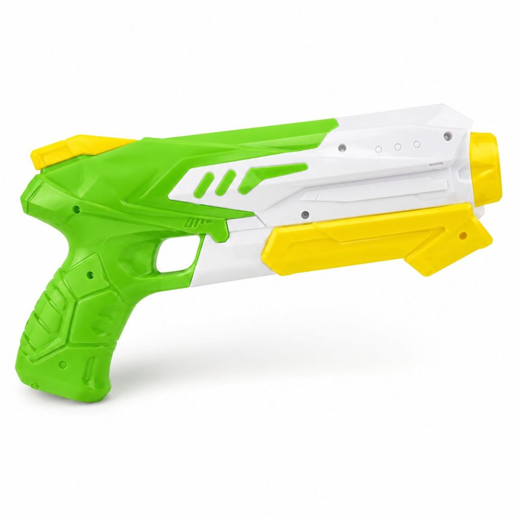 Pistol cu Apa pentru Copii, Flippy, Rezervor 300ml, Maner de Transport, Pentru Piscina/Plaja, Lungime 31.5 cm, Jucarie Distractiva, 3ani+, Albastru/Alb