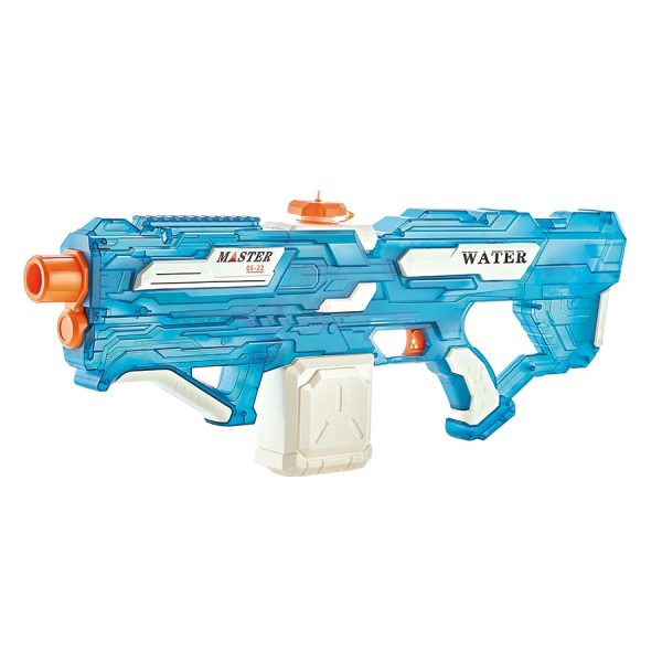 Pistol cu Apa Electric, Flippy, +6 Ani, Rezervor 650 ml, Incarcare USB, din Plastic, 59 x 23 x 6 cm, Albastru
