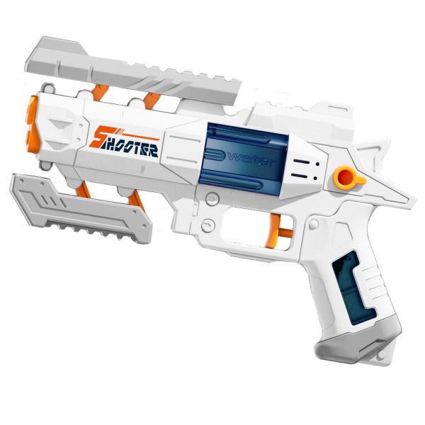 Pistol Manual cu Apa, Flippy, Jucarie Pistol cu Apa Sigur Pentru Copii, Design Nou S-Shooter Atractiv, 23 x 14.5 cm, Alb