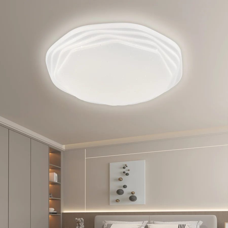 Plafoniera LED 23 cm, 22W, 3000K / 4000K / 6000K, Alb, Metal si Acril