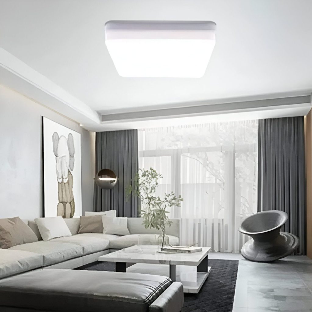 Plafoniera LED Cotena , 48W, Alb, IP.44, Patrata