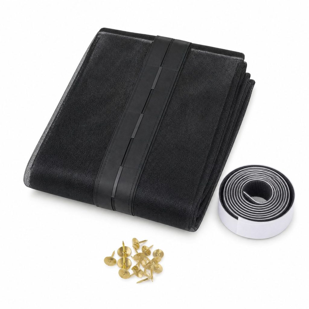 Plasa de Tantari Magnetica pentru Usa, Flippy, Dimensiune 160x240 cm, Protectie Impotriva Insectelor, Montaj Simplu, Material Rezistent si Aerisire Eficienta, Negru
