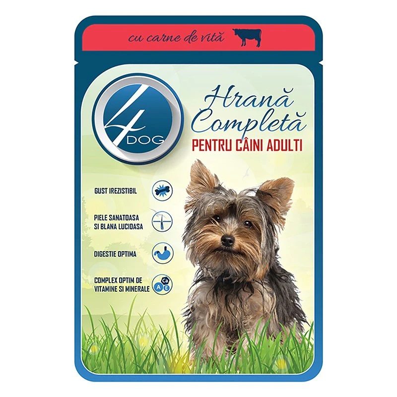 Plic, 4DOG Hrana Caini in Sos, 100 g Vita
