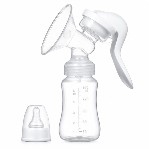 Pompa de San Manuala Multifunctionala, Flippy, Portabila, cu Tetina pentru Biberon, Anti-Scurgere, Anti-Reflux, 18.5x6 cm, 150 mL, Silicon, Recipient