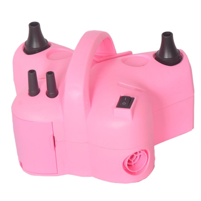 Pompa Electrica de Umflat Baloane, Flippy, cu Doua Iesiri, 220V, Putere 600W, Accesorii petrecere, Roz