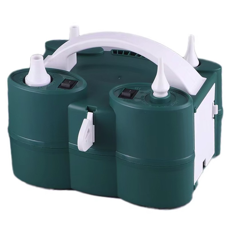 Pompa Electrica de Umflat Baloane, Flippy, cu Doua Iesiri, Accesorii Incluse, 220V, Putere 600W, Accesorii petrecere, Verde
