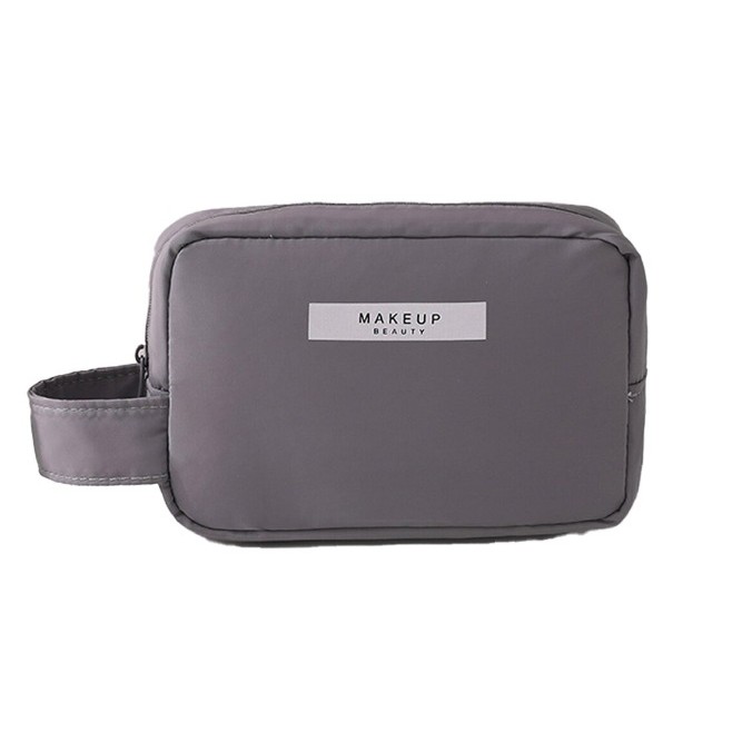 Portfard, Flippy, cu Maner, Material Impermeabil, pentru Cosmetice, 16 x 11 x 7 cm, Gri