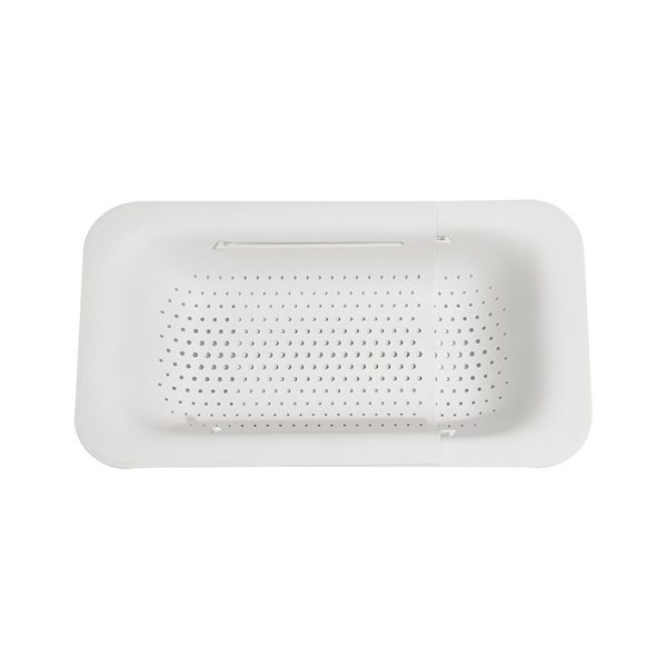 Cos de Scurgere pentru Chiuveta de Bucatarie, Flippy, Plastic, Telescopic, 36x20x5 cm, Alb
