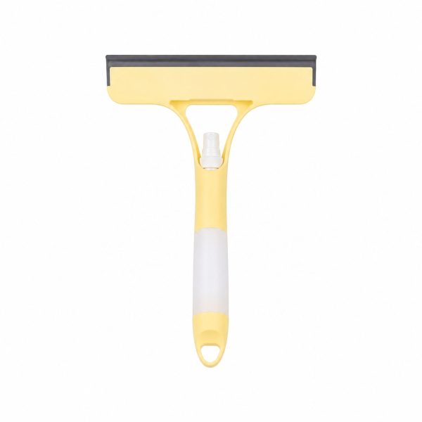 Racleta de Curatare 3 in 1, Flippy, Multifunctional, Pentru Casa si Masina, Pulverizator de Spray, Racleta din Silicon si Burete, 21.5 x 25.7 cm, Galben