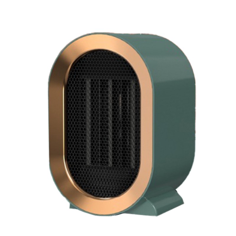 Radiator mini Incalzitor, Flippy, Element de Incalzire PTC, Putere 1200 W, Radiator cu termostat reglabil, 19.5 x 12.5 x 12.5 cm, 800 g, Verde