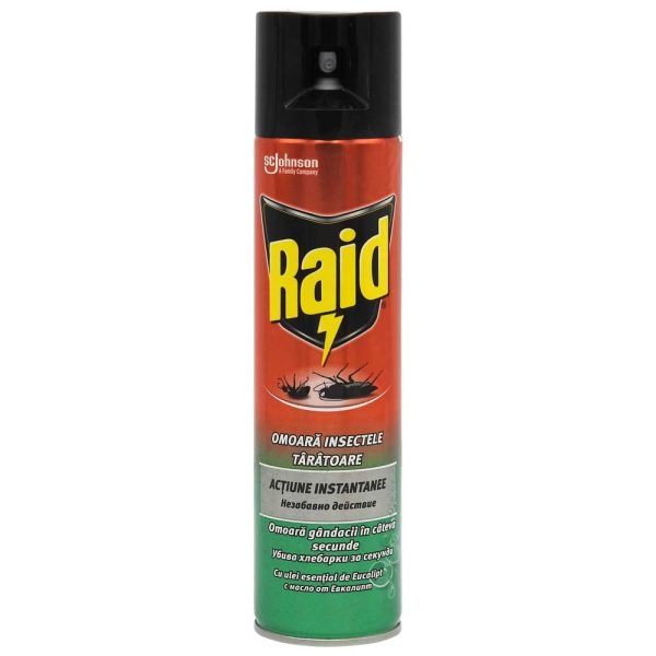 Raid Insecticid Gandaci Furnici 400 ml Eucalipt